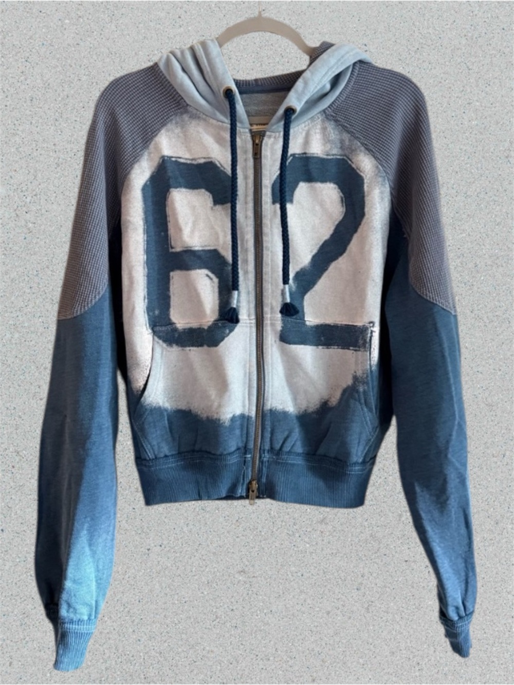 Free People Wild Blues 62 Zip Hoodie NWT We The Free Blue - Picture 5 of 10